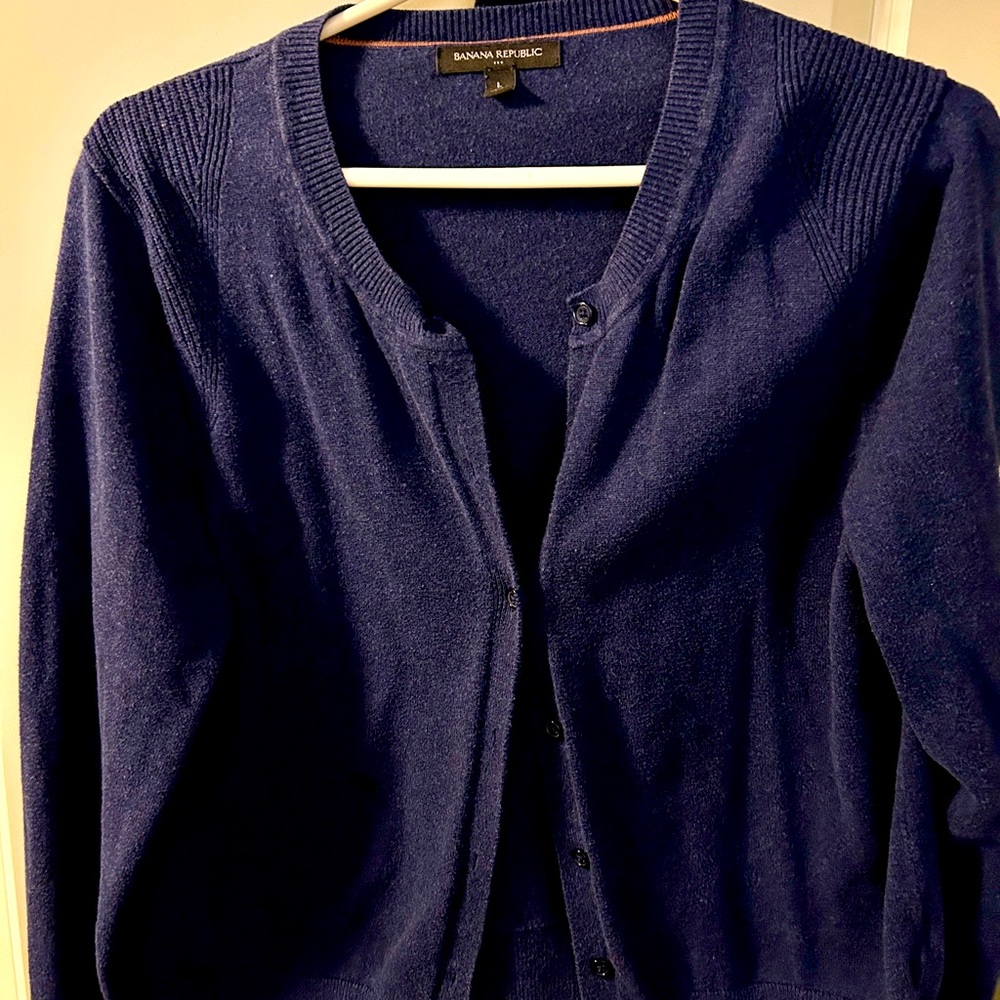 J Crew navy cardigan size L